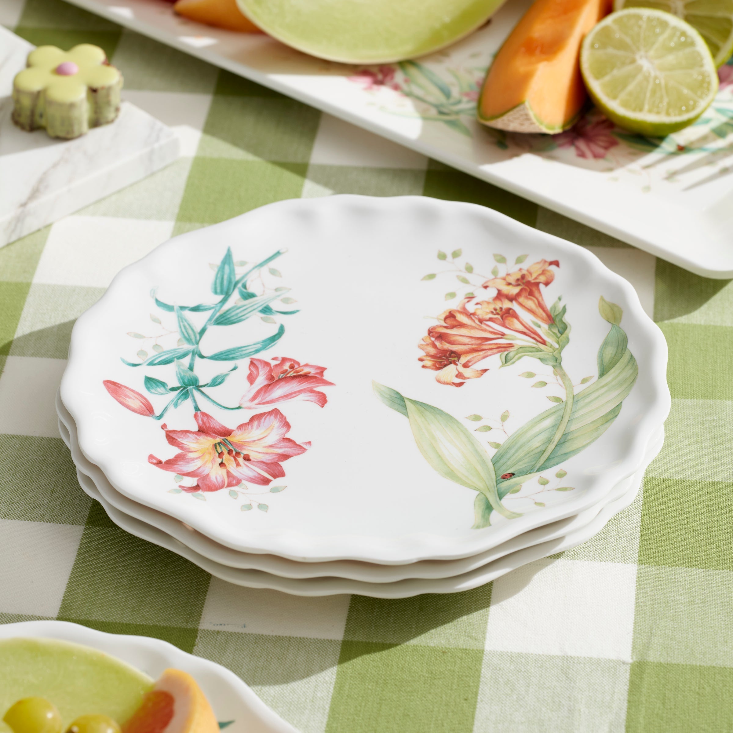 Butterfly Meadow Melamine Accent Decorative Plates - Set of 4 - Image 3