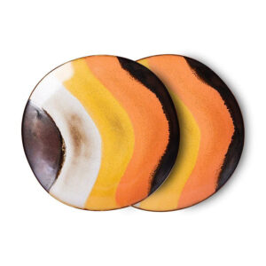 Retro Wave Side Plates - Set of 2